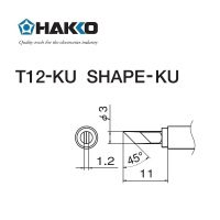 日本白光(HAKKO)FX951 专用焊嘴 T12系列焊嘴 刀型 T12-KU