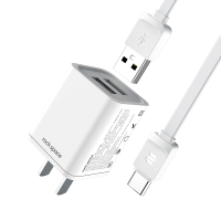 ROCK SPACE 双口旅行充电器Type-C手机充电插头充线套装T22双口方便小巧快充