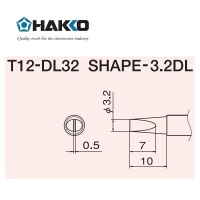 日本白光(HAKKO) FX951 专用焊嘴 T12系列焊嘴 一字(扁平)型 T12-DL32