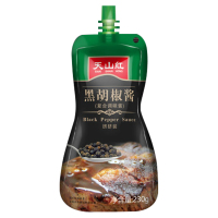 天山红 黑胡椒酱 230g 挤挤装 黑胡椒汁 黑椒牛排牛柳意大利面酱烤肉烧烤酱调味料