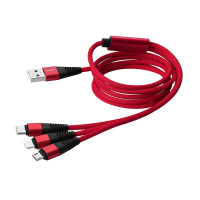 沃品(WOPOW) 三合一充电数据线 LC907红色