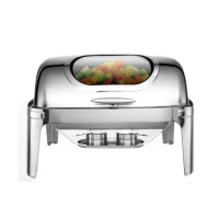 天琴 全翻盖方形自助餐炉 单格可视 酒精加热 9L GB042802