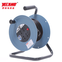 野狼移动电缆盘电缆卷盘220v国标工业插座带漏电家用卷线盘空盘 YL-S31BS
