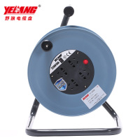 野狼移动电缆盘电缆卷盘220v国标工业插座带漏电家用卷线盘空盘 YL-24BS 3*1.5 30米