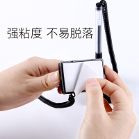 得力(deli)6793中性笔微笑脸台笔签字笔柜台桌笔台式中性笔0.5mm单支银行柜台办公学生用品