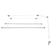 好太太(HOTATA) GW-6601A手摇式晾衣架 升降晾衣架阳台 加厚双杆 自动凉衣晒架