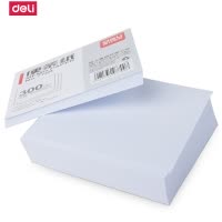 得力(deli)7700便条纸便签纸方形300张留言小纸条替芯加厚白纸简约便笺纸替换装 5本装