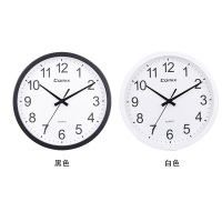 齐心(Comix) L820 时尚炫彩办公家居挂钟 立体数字钟面圆形 黑白颜色随机发货