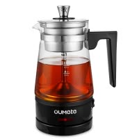 欧美特（OUMETE）M-DS0605煮茶器煮茶壶黑茶花茶壶蒸汽自动电茶壶泡茶养生壶便携501-600ml高硼硅玻璃