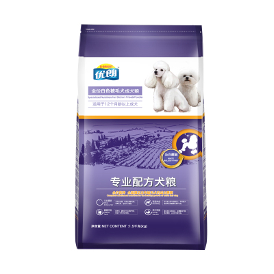 优朗(U-BRIGHT) 比熊白贵宾专用犬粮1.5kg