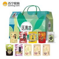 塞翁福送清凉礼盒2128g(雪花银耳、新疆红枣、黄冰糖、枸杞、绿豆、磨皮莲子、克百合干、柠檬片、胎菊、大麦茶)dd