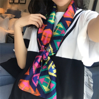长条小丝巾百搭缎面小领巾 细窄双面围巾 花色混批(价格为单条产品价格,起订量300条,低于300条不发货)