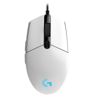 罗技(G)G102 游戏鼠标 RGB炫彩宏编程鼠标 白色 吃鸡鼠标 绝地求生 8000DPI