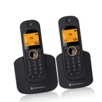 摩托罗拉(MOTOROLA) 黑色 无 绳 双电话机 D1002 ( 单位:套)