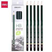 得力(deli)7083 HB铅笔 无毒木制六角铅笔 绘画答题考试 学生文具铅笔 5盒 共60支 HB(5盒/共60支)