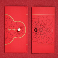 东龙浩宇 2018创意中式结婚红包利是封婚礼婚庆千元红包袋改口红包 盛唐牡丹红包 单个装