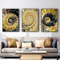 富安娜墙壁画现代简约客厅挂画装饰画客厅沙发背景墙挂画北欧轻奢逆转时空三幅装