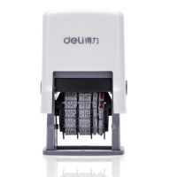 得力deli 日期印章回墨印章 年月日可调时间印章 生产日期打码机 10位实字日期印 79951