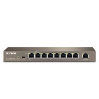 腾达(Tenda)TEF1109P-8-63W 9口8路POE供电交换机八个监控网络无线ap供电 端口防雷 腾达