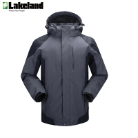 雷克兰(Lakeland) 户外冲锋衣短款防寒服防风登山服滑雪服PR10 (不含内胆) 灰色 S-4XL码