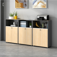 办公室文件柜矮柜储物柜档案资料柜木质带锁柜子多层办公柜