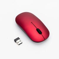名创优品(miniso)鼠标无线鼠标金属质感纤薄红灰银三色商务居家