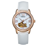 拓非瑞士机芯简约手表 女士时尚防水石英女表精钢壳带潮系列学生钢带款TT016L