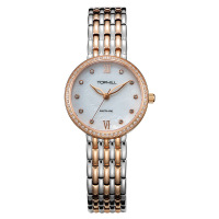 拓非瑞士机芯简约手表 女士时尚防水石英女表精钢壳带潮系列学生钢带款TE019L