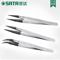 J 世达(SATA)03161 03162 03163防静电尖头镊子/宽头镊子/弯头镊子 130mm