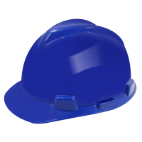 华特1102 工程防砸安全帽 建筑工地国标头盔 ABS塑料耐高温安全帽透气型 头部劳防用品 蓝色