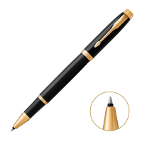 派克(PARKER) 2015IM纯黑丽雅金夹宝珠笔