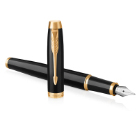 派克(PARKER) 2015IM纯黑丽雅金夹墨水笔
