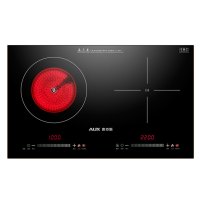 久能WDF-DT3505电磁炉 双头双灶电磁灶 光波电陶炉 滑动触控 嵌入式 台嵌两用 大功率家用商用
