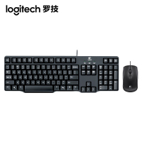 罗技(Logitech)MK100 有线键鼠套装圆孔接口PS2有线办公家用游戏键盘鼠标 罗技