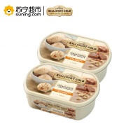 柯林高德新西兰原装进口1L(650g)盒装腰果咸太妃糖流质糖果口味冰激凌*2盒