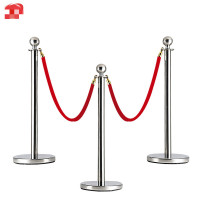 礼宾柱围栏 一米线护栏杆 银行宾馆酒店机场栏杆座隔离带警戒线( 钛金色立柱1根 不含挂绳)8254