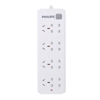 飞利浦(Philips) SPS2822B/93 八位 1.8M 延长线插座 (计价单位:个)
