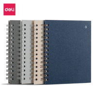 得力(deli) GL6480 64K零系列特种纸螺旋本软抄本记事本笔记本子 颜色随机 70页/本 单本装