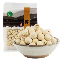 洪湖 莲子 山珍干货 去芯磨皮 无芯 通心 白莲子500g