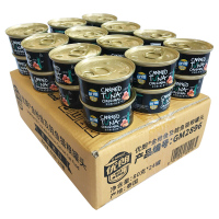 优朗(U-BRIGHT)宠物猫用金枪鱼及鲑鱼猫粮罐头80克*24罐