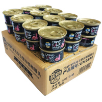 优朗(U-BRIGHT)宠物猫用金枪鱼及蟹柳猫粮罐头80克*24罐