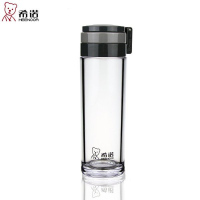 希诺 塑料杯 滤网 茶杯 大容量 便携 提 环 530ML 颜色随机 XN-8076PC (单位 :个) 塑料