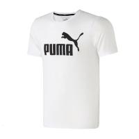 PUMA彪马男装跑步训练经典LOGO款圆领短袖T恤844642. L 84464202彪马白
