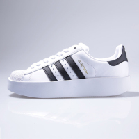 阿迪达斯adidas三叶女鞋休闲鞋运动鞋运动休闲BA7666 BA7666+1号黑色+金金属