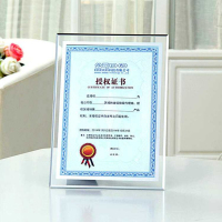 德维莱 A4英寸双边图案水晶相框 证书框荣誉奖状相框毕业高档证件摆台 DWL-407(个)