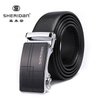 SHERIDAN 喜来登 NL160958S 皮带男士 牛皮 高端锌合金 天地盖礼品盒 自动扣 裤带皮带