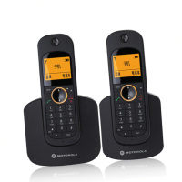 摩托罗拉(MOTOROLA) 无绳 黑色 双电话机 D1002 ( 单位:套)