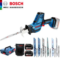 博世BOSCH锂电充电马刀锯GSA18V-Li C木工电锯调速往复锯伐木锯切割机家用电锯电动工具含3.0AH电池*2