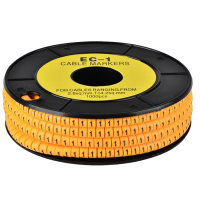 AB宗意 线标号码管 EC-2,500个/卷 黄色 数字0~9 字母A-Z一套 适用线径4mm²单位:套
