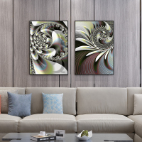 富安娜墙壁画现代简约客厅挂画装饰画客厅沙发背景墙挂画北欧轻奢幻象两幅装